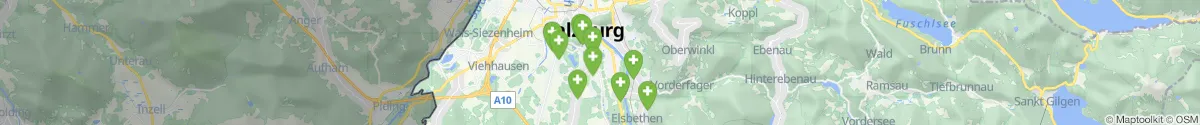Kartenansicht für Apotheken-Notdienste in der Nähe von Gneis-Süd (Salzburg (Stadt), Salzburg)